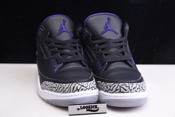 Official Maikesneakers Jordan Purple Air Black Court Retro CT8532-050 3 0802